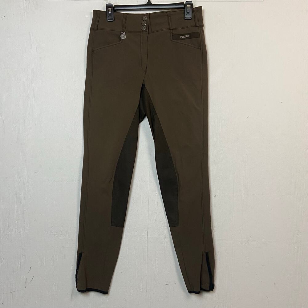 Pikeur Candela Women's Brown Full Seat Breeches Equestrian Riding Size 32